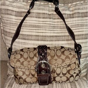 Mark Down!! Coach signature shoulder bag with credit card holder